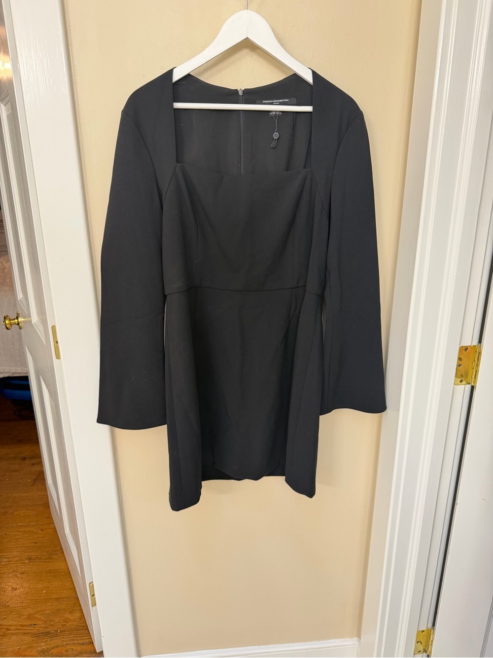 French Connection Black Dress with Square Neckline NWT